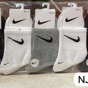Носки спортивные однотонные средней длины оптом 10 пар — размеры 36–41 и 41–45