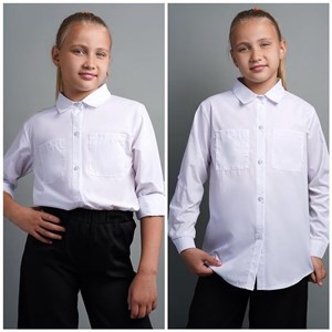 Современная школьная рубашка из 100 хлопка в стиле