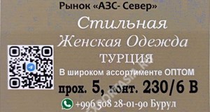 Дордой АЗС-Север 5 проход 230/6В